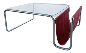 Bauhaus Modernist Tubular Coffee Table, 1970s