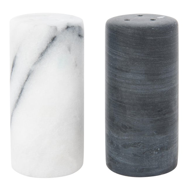 Marble Salt and Pepper Shaker Set For Sale