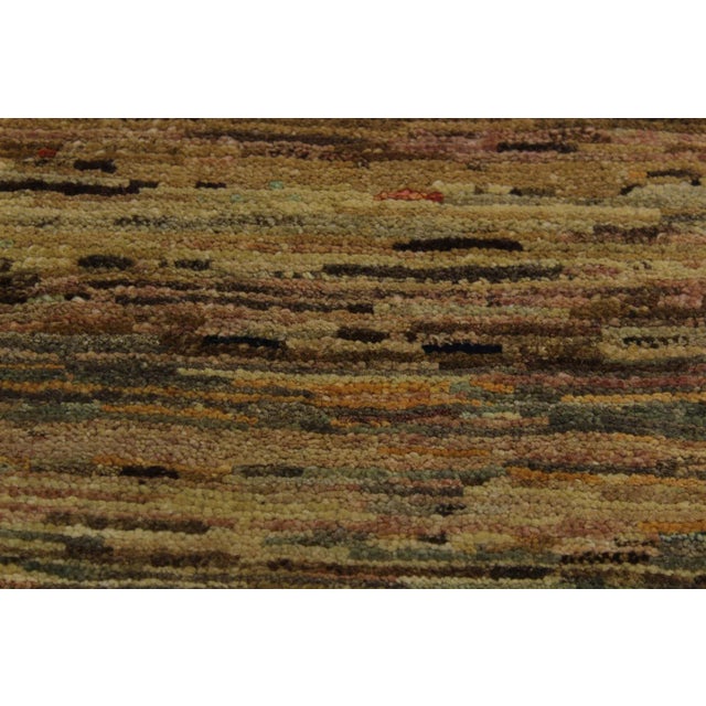 1970s 1970s Vintage Gabbeh Tan Wool Rug - 6′3″ × 9′ For Sale - Image 4 of 9