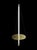 Ceiling lamp with brushed brass structure and frosted light tube. European Plug (up to 250V).
