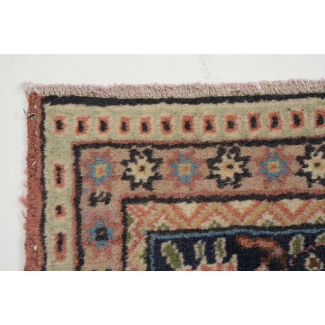 1970s Vintage Persian Handmade Wool 7x10 Orange Area Rug For Sale - Image 9 of 11