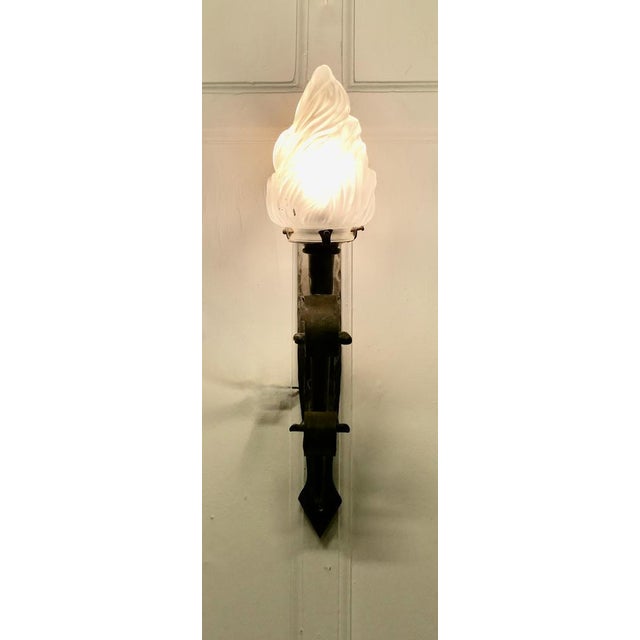 French Gothic Iron Wall Light, 1890s For Sale - Image 10 of 11