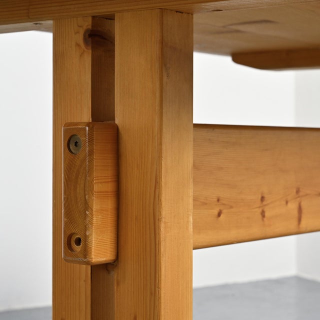 Wood Pine Dining Table for Les Arcs, France, 1970s For Sale - Image 7 of 13