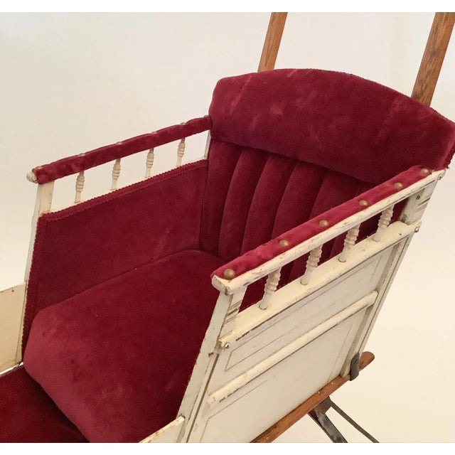 1900 - 1909 Antique Push Sled W/Horsehair Tassels For Sale - Image 5 of 6