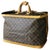 An exceptional louis vuitton travel bag crafted from the house's iconic monogram canvas, with natural calfskin trim and...