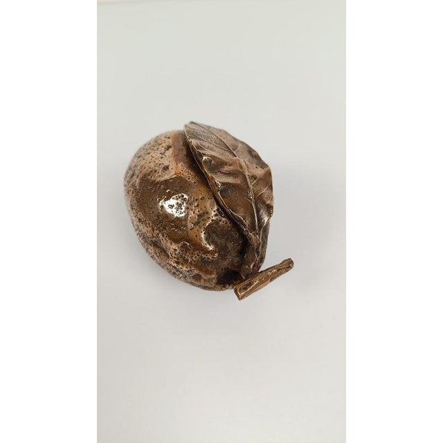 Gold Sculptural Amalfi Coast Lemon Paperweight in Cast-Brass, 1970s For Sale - Image 8 of 18