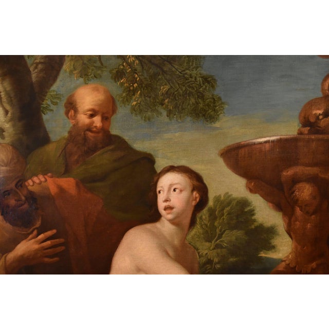 Giovanni Segala, Susanna and the Elders, 1700, Oil on Canvas For Sale - Image 11 of 15