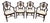 Set of Four Inlaid Shieldback Dining Chairs With Arms - Showroom Samples For Sale