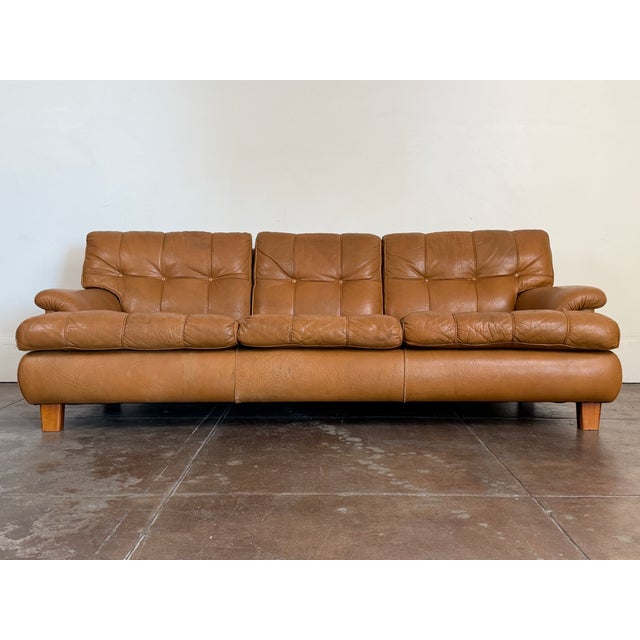 Vintage 1970s Buffalo Leather Attributed to Arne Norell "Mexico" Sofa For Sale - Image 12 of 18