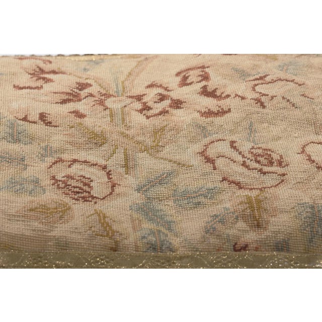 Antique French Needlepoint Tapestry Pillow For Sale - Image 4 of 10