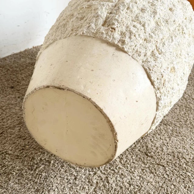 Stone Postmodern Polished and Raw Tessellated Stone Floor Vase For Sale - Image 7 of 8