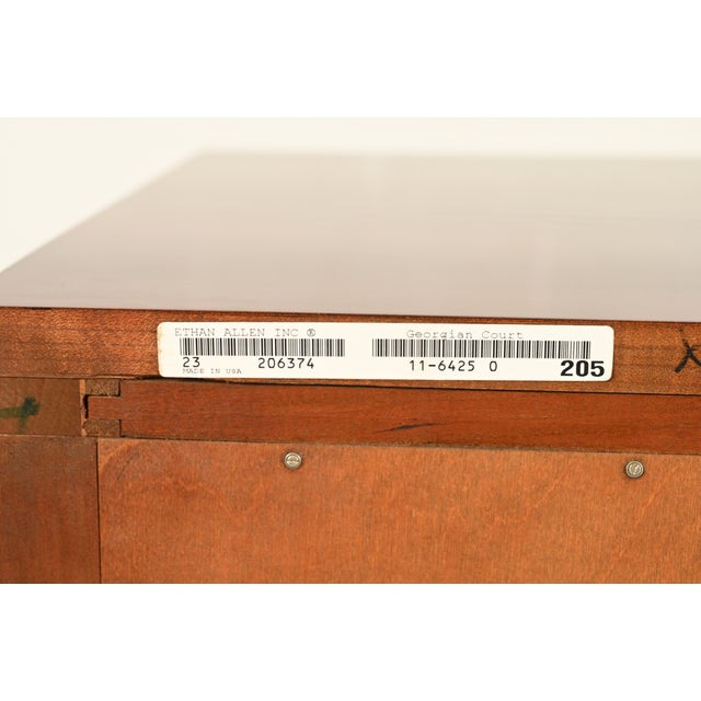 Ethan Allen Georgian Solid Cherry Wood Sideboard Credenza or Buffet For Sale - Image 16 of 17