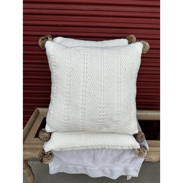 Farmhouse Oversized Cozy Sweater Pillows- Set of 3 For Sale - Image 3 of 8