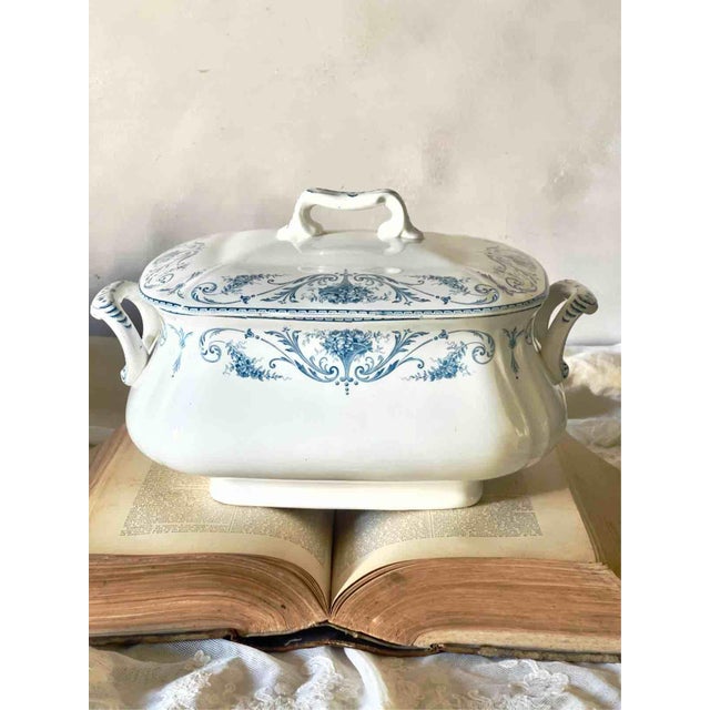 Large Belgian Louis XVI Terre de Fer Soup Bowl from Boch Frères Keramis, Belgium, 1890s For Sale - Image 15 of 16