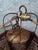 Baroque Hanging Lantern in Acid-Etched Glass and Bordeaux Sheet Metal, 1890s For Sale - Image 4 of 7