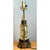 Vintage Jadite Carved Lamp With Brass For Sale - Image 9 of 12