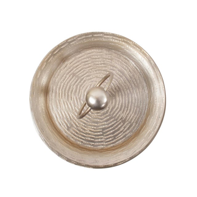 2020s Hammered Em Dash 3 Tiered Service Tray For Sale - Image 5 of 6