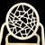 A set of five blonde rattan dining chairs with an ice-crackle whitewashed finish and geometric fretwork backs. The seats...