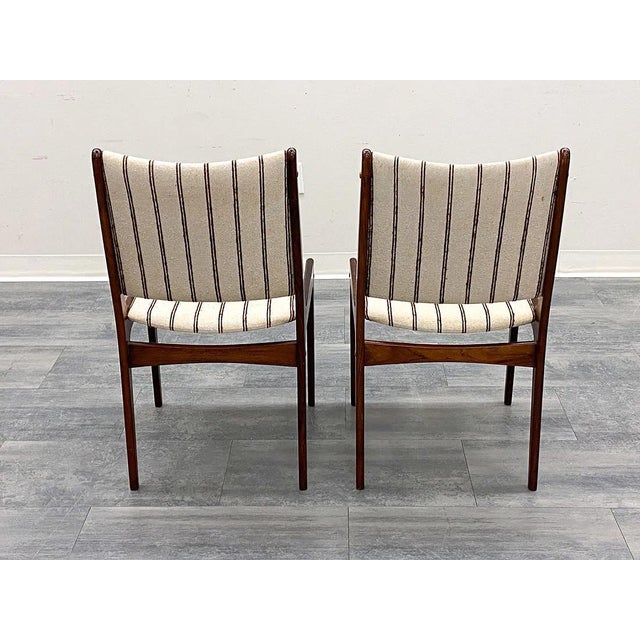 Brown 4 Danish Johannes Andersen Rosewood Dining Chairs by Uldum Mobelfabrik For Sale - Image 8 of 13