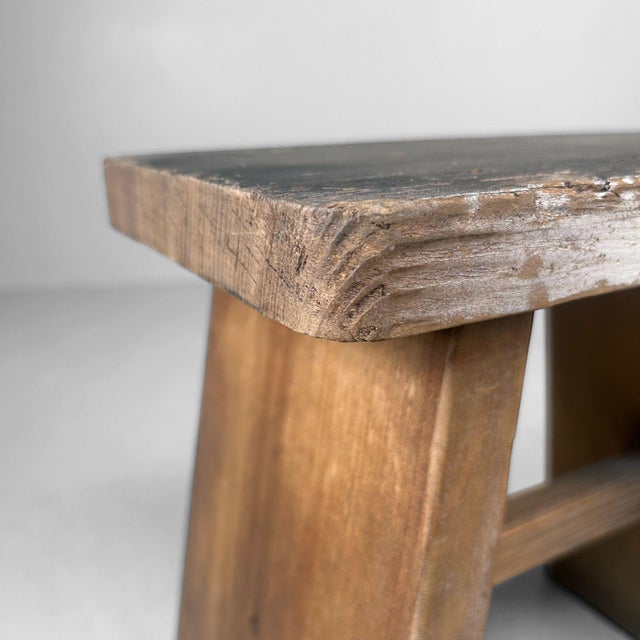 Mid-Century Modern Minimalist Japanese Step Stool, 1950 For Sale - Image 3 of 12