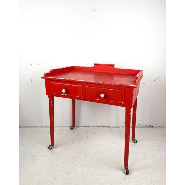 Vintage Refurbished Child's Desk Set For Sale - Image 4 of 18