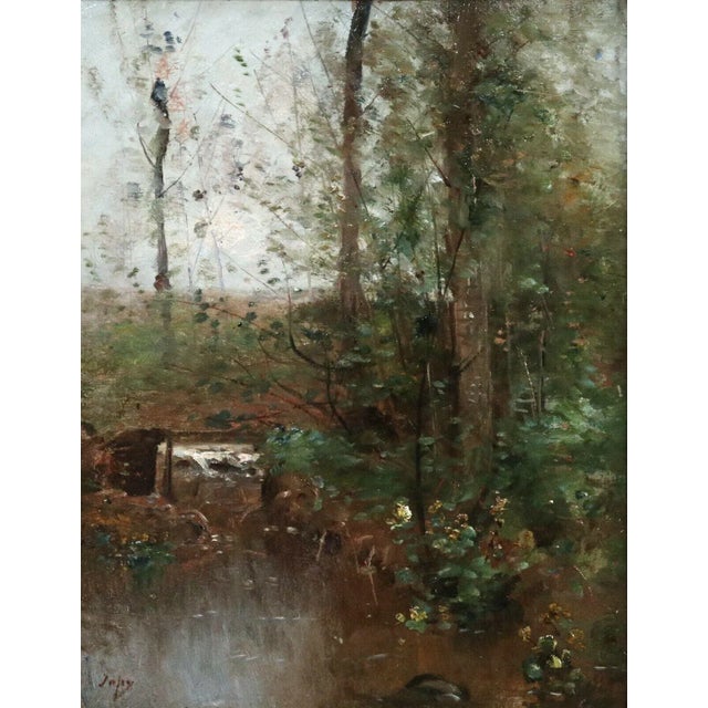 Japy's auction hammer prices to $43,000. A fine quality Impressionist oil painting on panel by listed French artist, Louis...