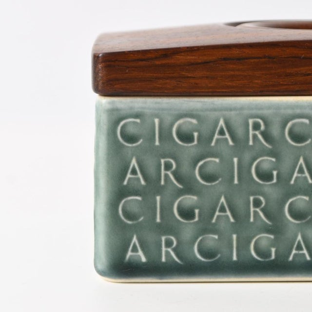 Danish Rosewood and Ceramic Cigar Box by Jens Harald Quistgaard for Kronjyden, 1960s For Sale - Image 9 of 10