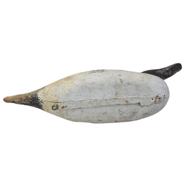 Early 20th Century Antique Rustic Primitive Farmhouse Carved Duck Decoy For Sale - Image 5 of 6