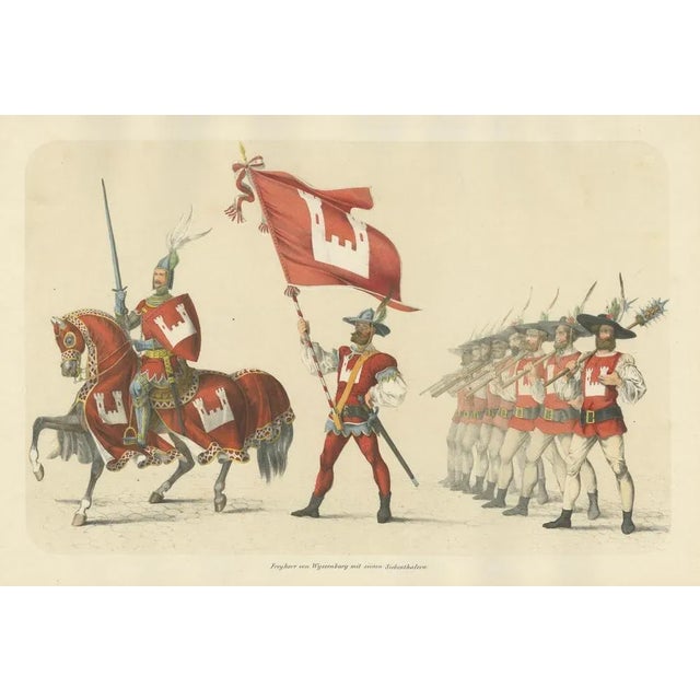 Berchtold Von Wyzzenburg and His Banner Bearers in the Bernese Procession, 1855, Paper For Sale - Image 10 of 11