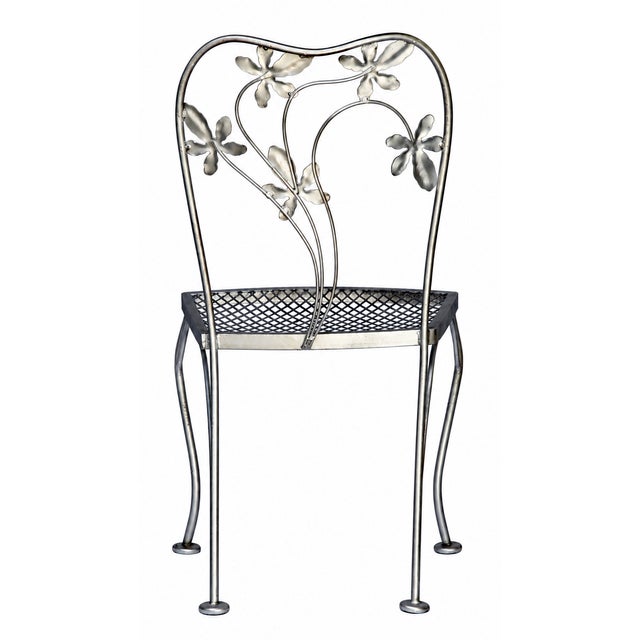 1920's Silver Floral Backs, Set of 3 For Sale - Image 10 of 15
