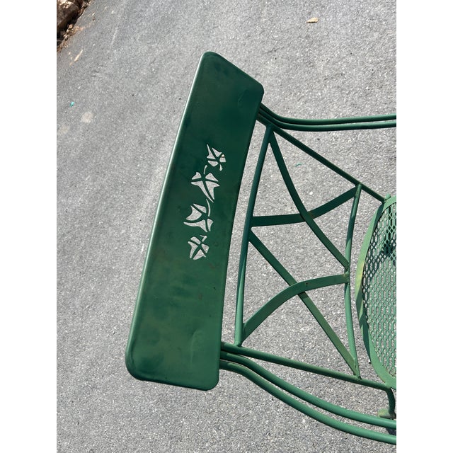 Metal Vintage Wrought Iron Patio Set Table and 4 Chairs **** For Sale - Image 7 of 11