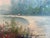 Late 20th Century Large Impressionist Landscape Oil Painting Signed Bachmann Lakeside Garden For Sale - Image 11 of 12