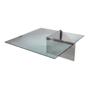 J. Wade Beam for Brueton Chrome and Glass Coffee Table C. 1970's