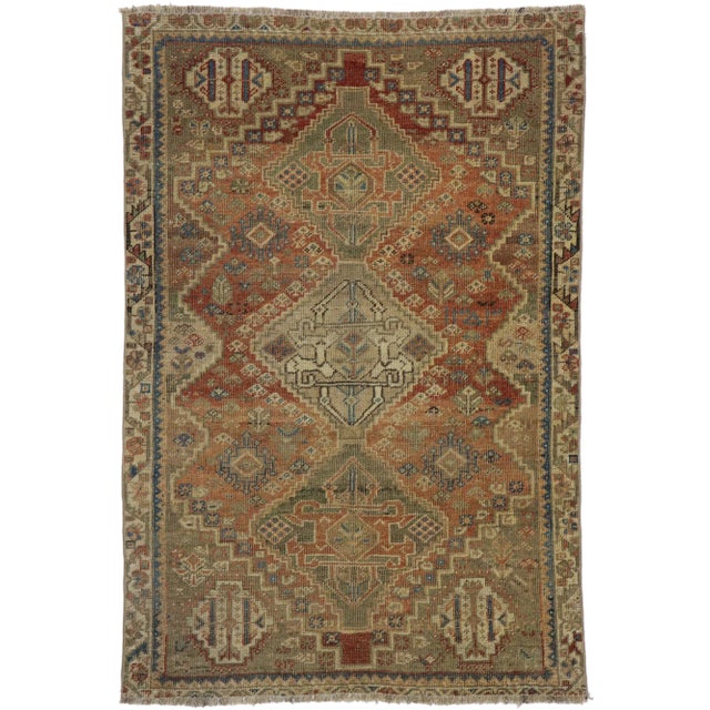 Antique Persian Shiraz Rug - 03'04 X 05'00 For Sale - Image 10 of 10