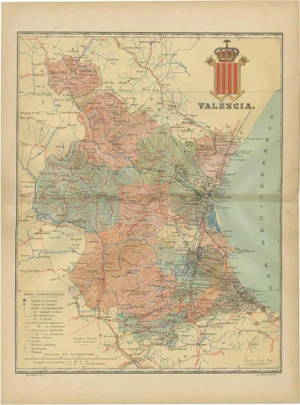 Map of the Province of Valencia, 1901