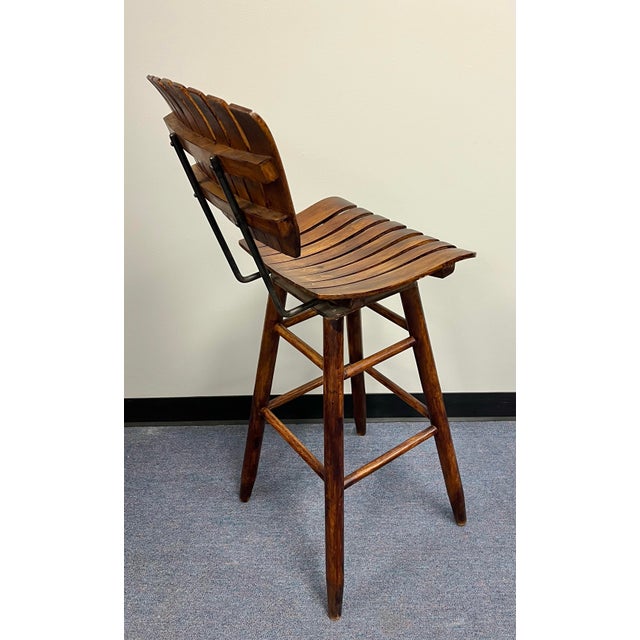 Arthur Umanoff Mid Century Swivel Bar Stools - A Pair For Sale - Image 9 of 12