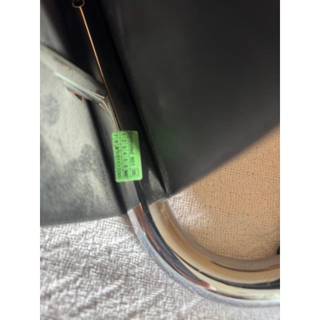 1990s B33 Attribtued to Marcel Breuer Black Leather Dining Chairs - Manufactured by Knoll September 1999 For Sale - Image 5 of 8