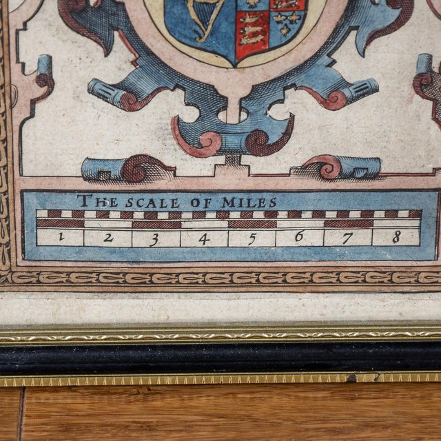 17th Century Map of Denbighshire by John Speed, 1610s For Sale - Image 10 of 18