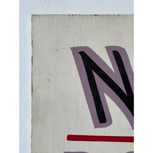 Vintage Folk Art "No Down Payment" Sign, Circa Mid-20th Century For Sale - Image 4 of 10