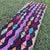 Boho Chic 1940s Vintage Diamond Pattern Bright Colors Flatweave Kilim Rug For Sale - Image 3 of 7