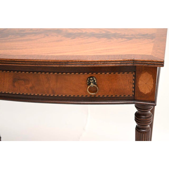 Vintage Sheraton Style Writing Table, 1920 For Sale - Image 10 of 11