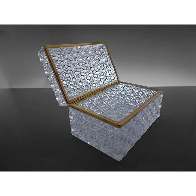 Baccarat French Baccarat Cut Crystal Jewelry Box, 1970s For Sale - Image 4 of 9