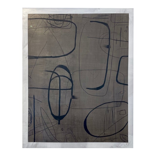 Interwoven I, 2025 by Murray Duncan, Mix Media on Paper, Abstract Geometric For Sale