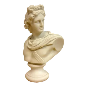 19th Century English Diminutive Parian Bust of Apollo Belvedere
