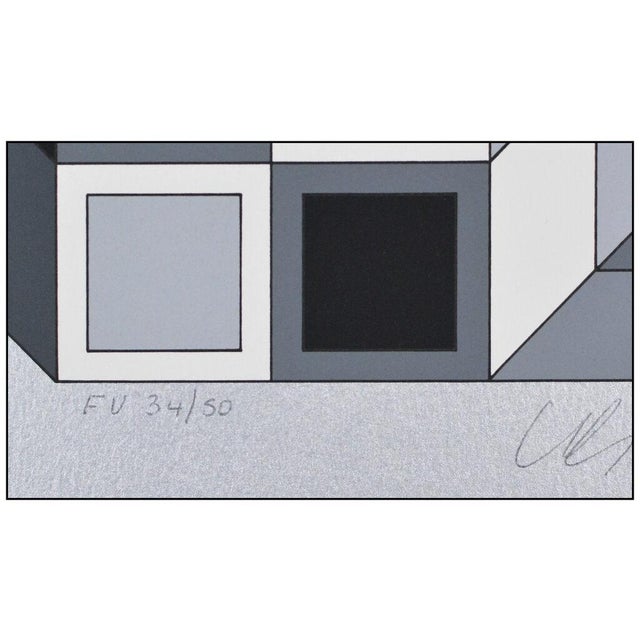 1980s 1980s Composition Silver, Victor Vasarely For Sale - Image 5 of 6