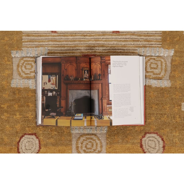 Contemporary Art Deco Style Geometric Gold Wool Rug, by Rug & Kilim, India For Sale - Image 9 of 10