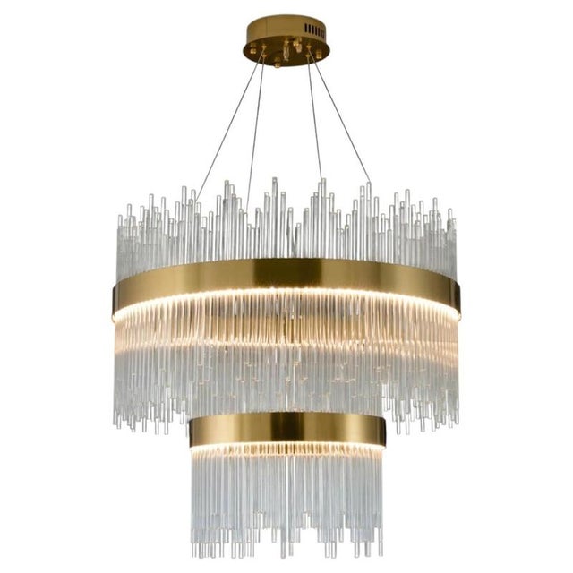 Collection Spiga Chandelier in Metal and Glass by Jago For Sale - Image 15 of 15