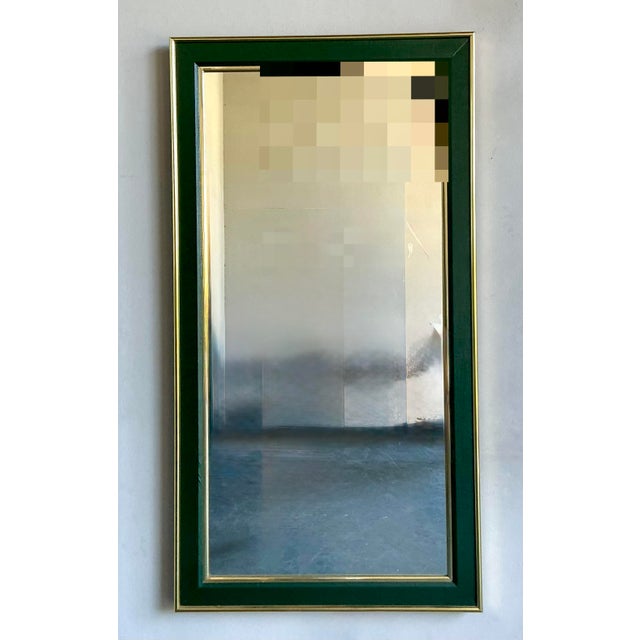 Mid-Century Modern Vintage Boho Grasscloth Console and Mirror Sets - A Pair For Sale - Image 3 of 8