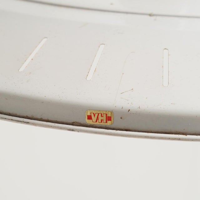 Gray Belgian School Industrial Pendant Lamp, 1950s For Sale - Image 8 of 9