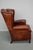 Vintage Dutch Cognac Wingback Leather Club Chair For Sale - Image 4 of 18